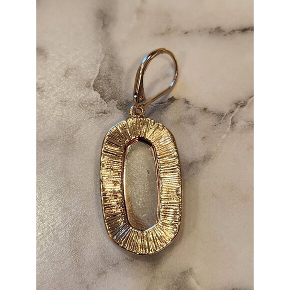 Dana Buchman Gold-Tone Red Gemstone Drop Earrings With Crystal Accents - Picture 5 of 5